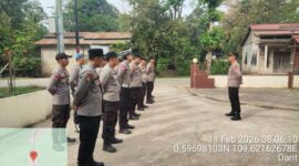 Kapolsek Menyuke Pimpin Apel Pagi Perdana Tingkatkan Disiplin Anggota