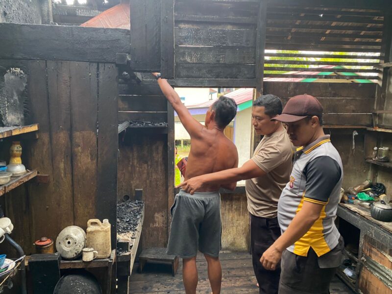 Kebakaran Dua Hari Berturut di Tanah Pinoh Barat, Kapolsek Minta Warga Waspada Penggunaan Tungku Kayu