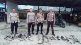 Penertiban Lalu Lintas di Sekolah, Polisi Amankan Belasan Motor Berknalpot Brong