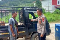 Aipda Suriansyah Lakukan Patroli Humanis, Sopir Diajak Tertib Berkendara