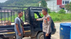 Aipda Suriansyah Lakukan Patroli Humanis, Sopir Diajak Tertib Berkendara