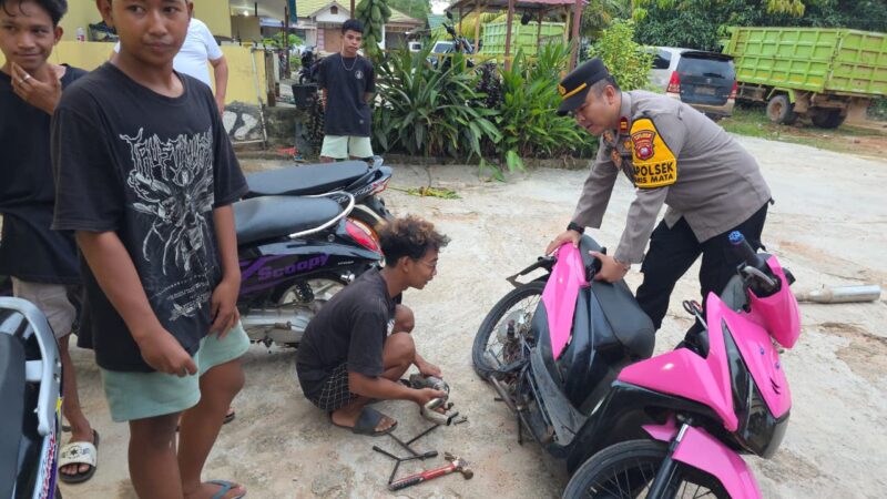 Polisi Manis Mata Razia Knalpot Brong, Motor Remaja Ditilang