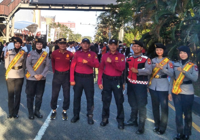 Car Free Day Pontianak Berjalan Aman, Subdit Wisata Ditpamobvit Turun Langsung