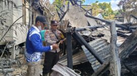 Polsek Kota Baru Selidiki Kebakaran Rumah di Desa Durian Jaya