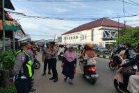 Polres Ketapang Amankan Pasar Juadah Delta Pawan, Lalu Lintas Tetap Lancar