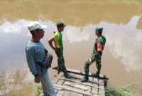 Kodim 1209/Bengkayang Cek Daerah Rawan Banjir di Jagoi Babang dan Siding