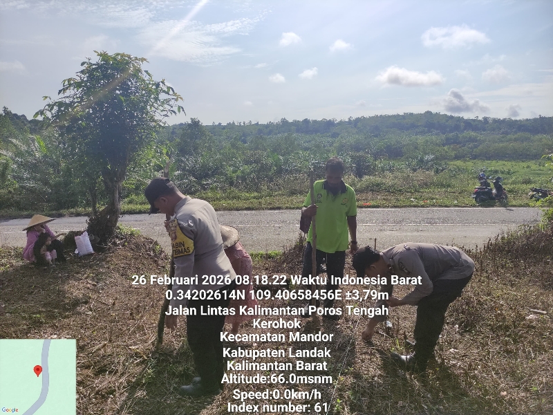 Polisi dan Warga Mandor Tanam Jagung Bersama di Lahan 2 Hektare