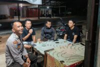 Personel Polsek Menjalin Laksanakan Patroli Malam, Jaga Kondusifitas Wilayah
