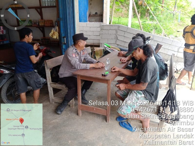 Polsek Air Besar Bangun Kepercayaan Publik Lewat Patroli Siang Humanis di Kecamatan Air Besar