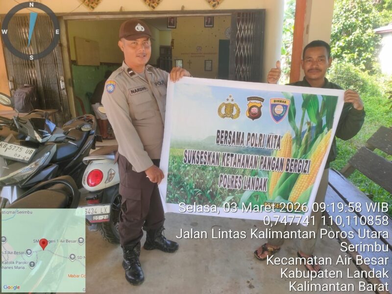 Polsek Air Besar Ajak Warga Sukseskan Ketahanan Pangan Bergizi Bersama Polri