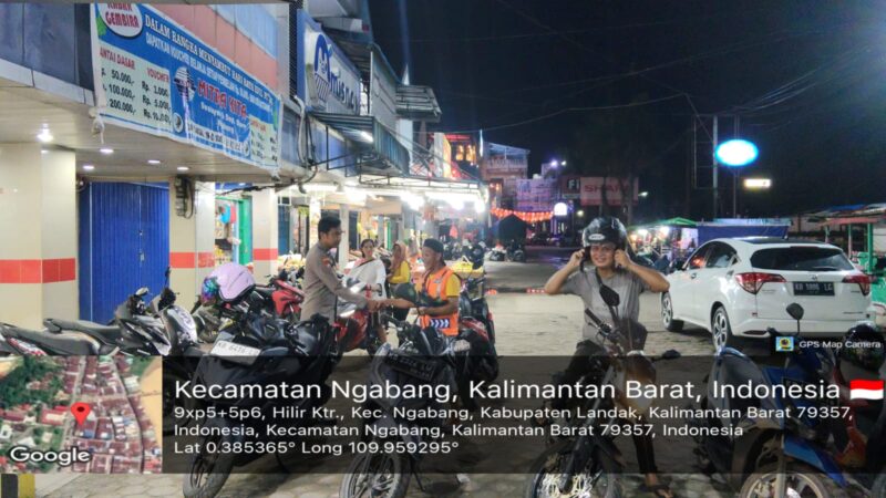 Personil Polsek Ngabang Laksanakan Patroli Malam Hari Untuk Mencegah Tindakan Premanisme Dan Kriminalitas