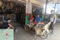 Patroli Siang Polsek Air Besar Sambangi Bengkel, Polisi Ingatkan Warga Waspada Curanmor