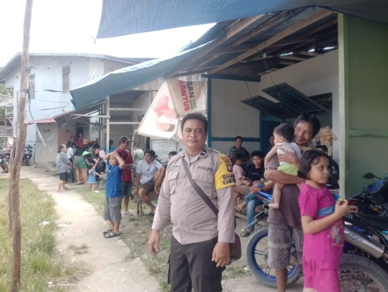 Bhabinkamtibmas Aipda Heri Chandra Simatupang Sambangi Warga Kuala Behe, Sampaikan Himbauan Kamtibmas
