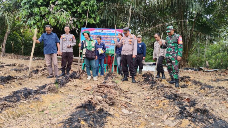 Dukung Ketahanan Pangan, Polsek Ngabang Lakukan Penanaman Jagung Kuartal I 2026