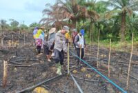 Bhabinkamtibmas Aipda Agus Priadi, S.AP Bersama Kades Susanto dan Warga Tanam Jagung Hibrida NK Perkasa di Desa Rasan