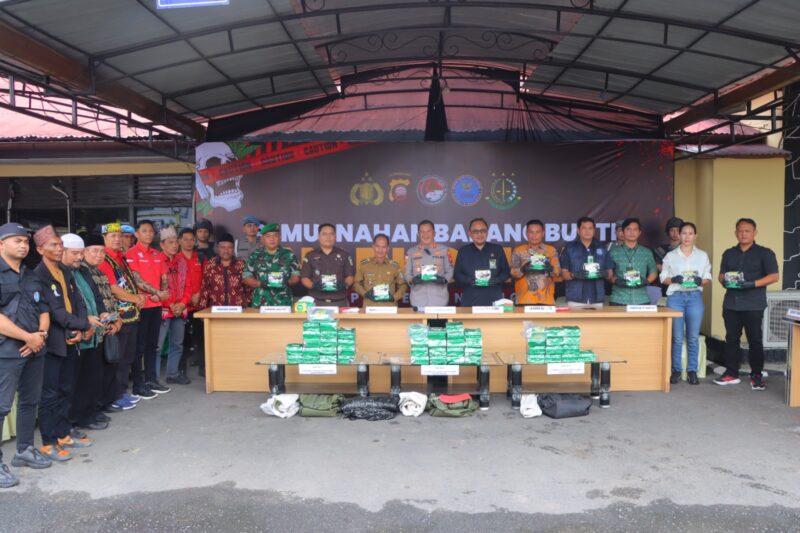 Polres Sintang Musnahkan 57 Kg Lebih Sabu Senilai Rp57 Miliar, Kapolres AKBP Sanny Handityo Tegaskan Komitmen Perangi Narkoba