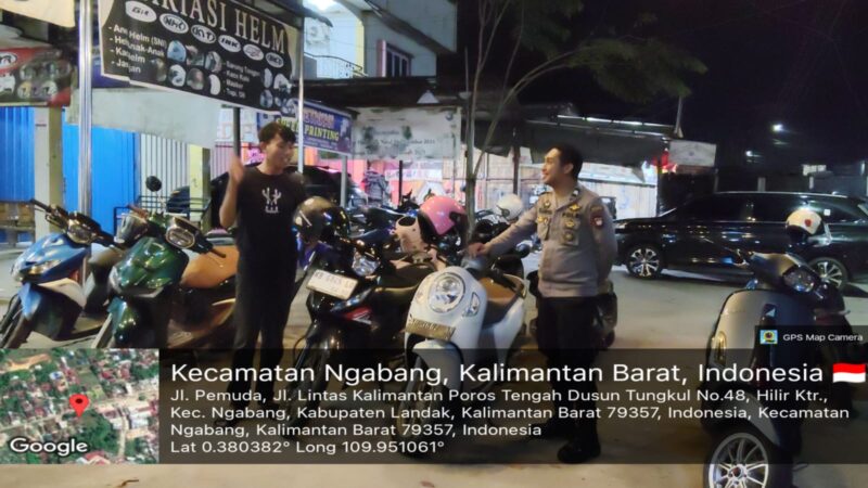 Cegah C3 dan Premanisme, Polsek Ngabang Tingkatkan Patroli Malam