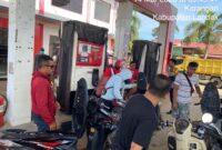 Pastikan Stok Aman, Polsek Mempawah Hulu Cek Ketersediaan BBM di SPBU Karangan