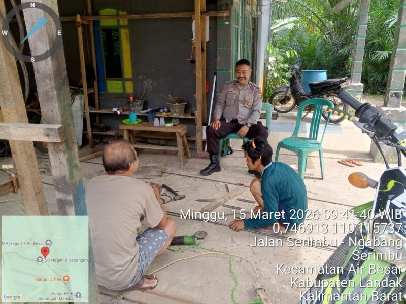 Patroli Dialogis Polsek Air Besar, Polisi Ingatkan Warga Amankan Rumah dan Waspadai Penipuan