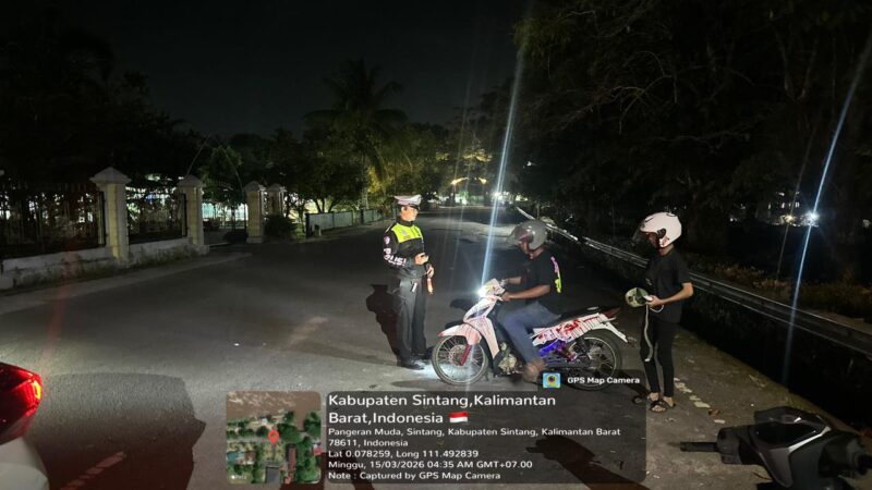 Jam Rawan Balap Liar, Polisi Intensifkan Patroli Dini Hari di Sintang