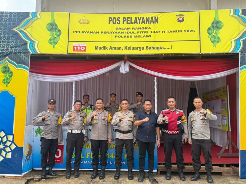 Polres Melawi Pastikan Keamanan Pemudik dengan Pos Pam dan Pos Yan