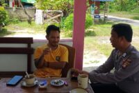 Patroli Siang SPKT Regu III Polsek Menjalin Sambangi Warga Desa Menjalin Jaga Kamtibmas