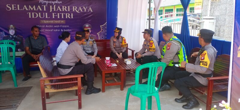 Kapolres Landak Tinjau Pos Pelayanan Idul Fitri 1447 H, Tekankan Antisipasi Gangguan Kamtibmas
