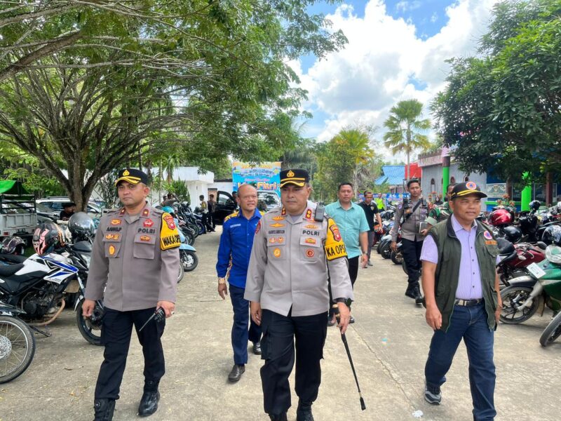 Kapolres Melawi AKBP Harris Batara Simbolon Pantau Lokasi Wisata Kurnia Water Park, Pastikan Liburan Aman