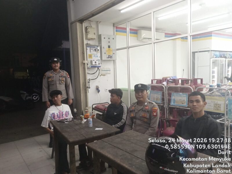 Cegah Tindak Kejahatan di Malam Hari, Samapta Polsek Menyuke Laksanakan Patroli Malam