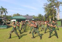 Tingkatkan Kesiapsiagaan Tempur, Prajurit Kodim 1206/Putussibau Asah Bela Diri Lewat Pencak Silat Militer