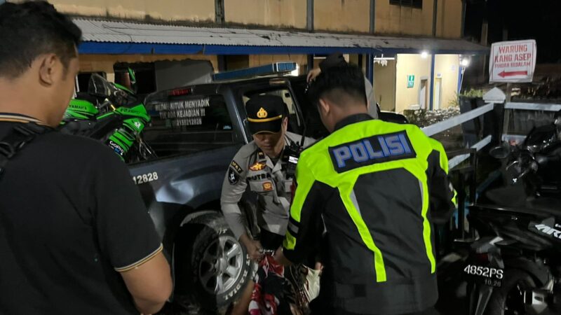 Patroli Malam, Polres Melawi Temukan Laka Lantas di Tugu Juang 1, Pelaku Tabrak Lari Diamankan Kurang dari 10 Menit