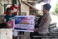 Cuaca Ekstrem Panas, Personel Polsek Mempawah Hulu Ajak Masyarakat Tidak Melakukan Pembakaran Hutan dan Lahan