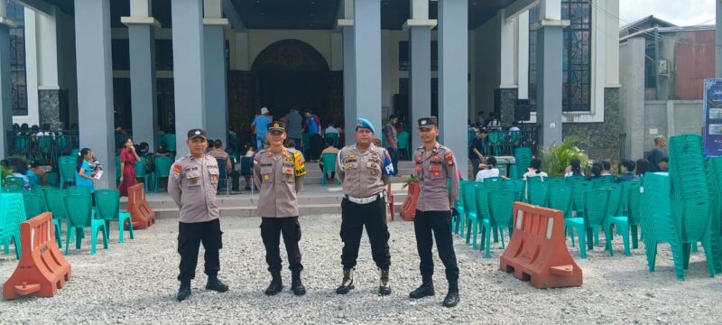 Polres Melawi Amankan Misa Paskah 2026 di Gereja Santa Perawan Maria Diangkat ke Surga, Ibadah Berjalan Khidmat