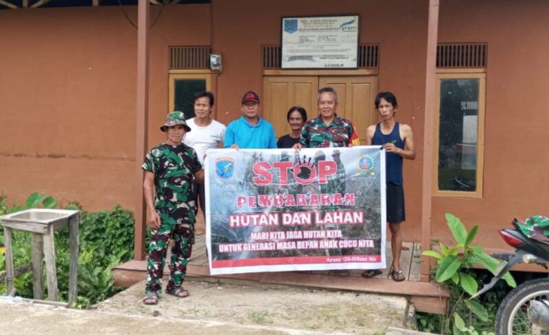 Antisipasi Karhutla, Koramil Bunut Hilir Turun Langsung ke Masyarakat