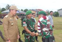 Dandim 1206/Putussibau Hadiri Penyambutan Yonif TP 927/Uncak Kapuas di Kapuas Hulu