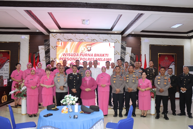Polres Melawi Gelar Wisuda Purna Bhakti Kompol Oding Ardi