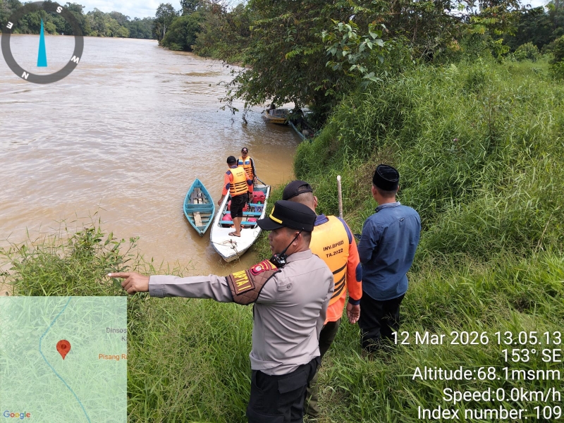 Tim Gabungan Sisir Sungai Pinoh Cari Remaja yang Diduga Tenggelam
