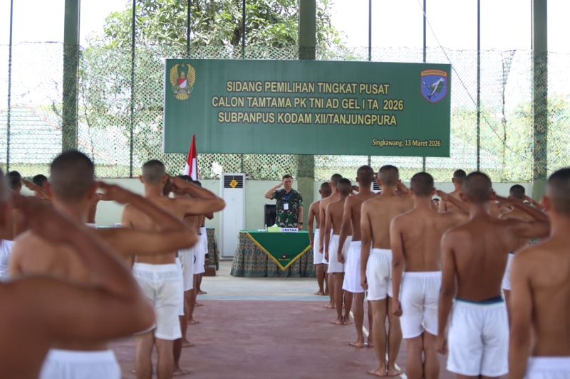 Pangdam XII/Tpr Pimpin Sidang Akhir Seleksi Cata PK TNI AD 2026