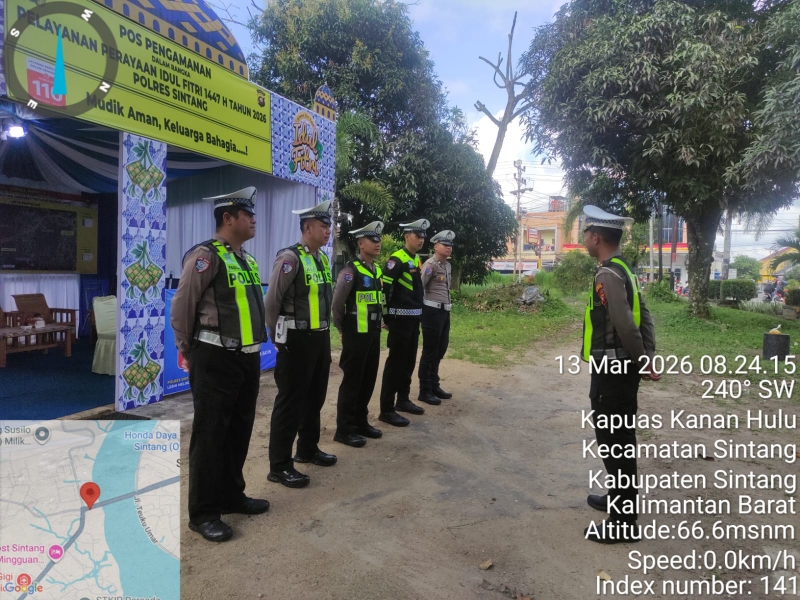 Jelang Idul Fitri, 5 Pos Pengamanan Polres Sintang Siap Layani Masyarakat