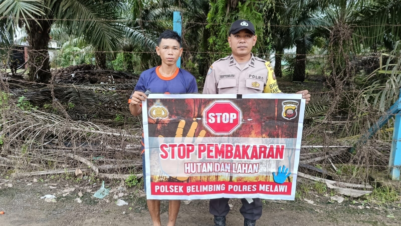Polsek Belimbing Gencarkan Sosialisasi Stop Karhutla, Warga Diajak Jaga Lingkungan Tanpa Bakar Lahan