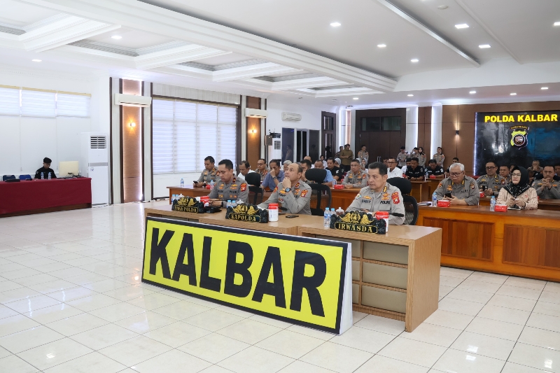 Kapolda Kalbar Ikuti Rakernis Gabungan Polri 2026 Secara Virtual