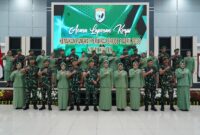 Danrem 121/Abw Brigjen TNI Purnomosidi Hadiri Laporan Korps Kenaikan Pangkat Perwira Kodam XII/Tanjungpura