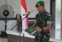 Letkol Inf Dwiyanto Kusumo M.A.P. Pimpin Laporan Korp Kenaikan Pangkat di Kodim 1208/Sambas