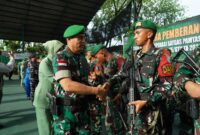 Pangdam XII/Tpr Lepas Satgas Yonif 645/Gty untuk Latihan Pratugas Operasi