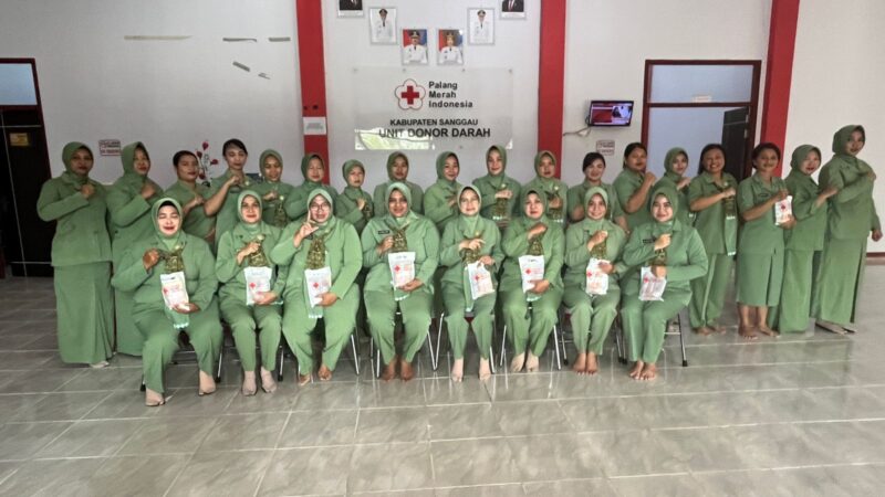 Peringati HUT ke-80 Persit, Kodim 1204/Sanggau Gelar Donor Darah