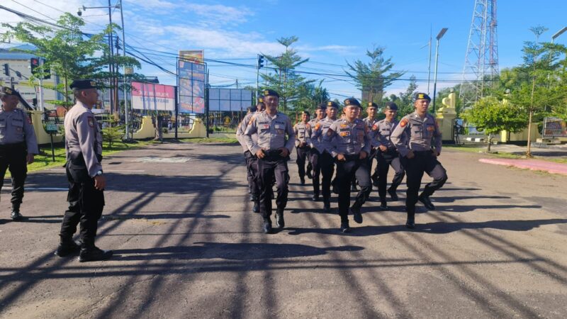 Latihan Dalmas di Polres Ketapang Fokus pada Penanganan Massa Secara Humanis