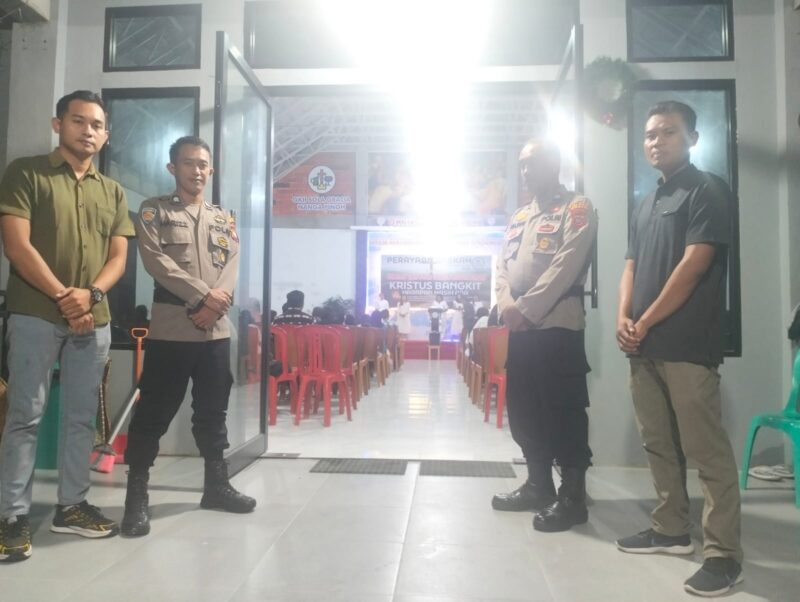 Pengamanan Ibadah Paskah 2026, Polisi Jaga Gereja di Kabupaten Melawi