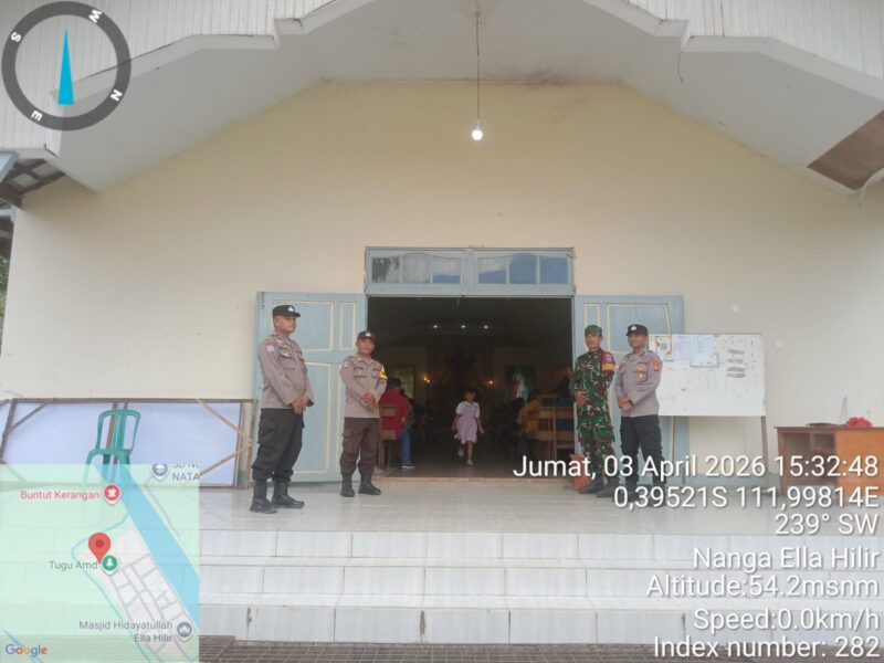 Polsek Ella Hilir Amankan Ibadah Paskah