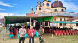 Pengamanan Ibadah Jumat Agung di Desa Tanap, Kopda Megajaya Pastikan Situasi Kondusif