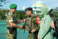 Mayjen TNI Novi Rubadi Sugito Sambut Kepulangan Yonif 644/Walet Sakti dari Papua